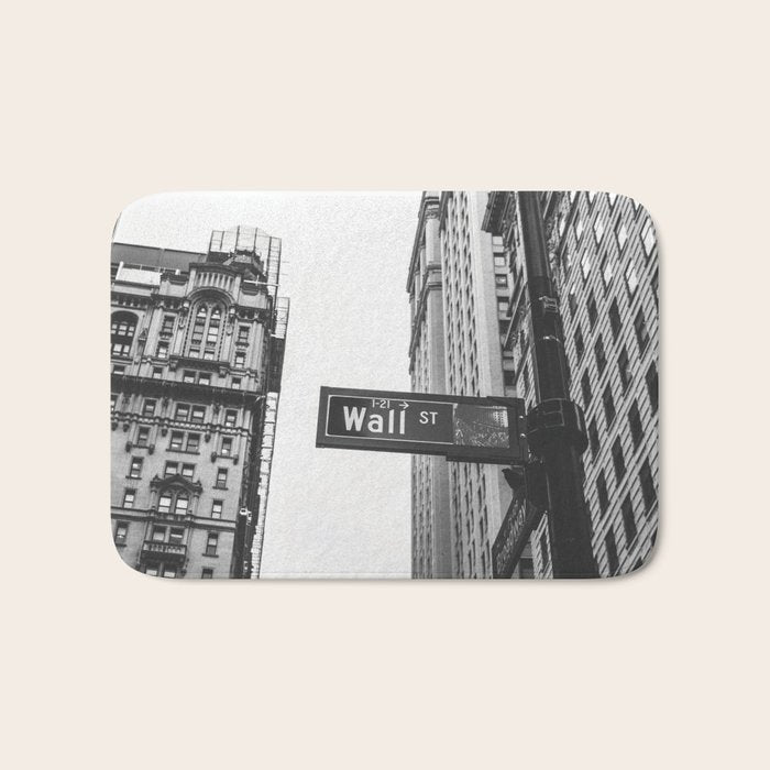 Wall street bw Bath Mat Gallery Image 1