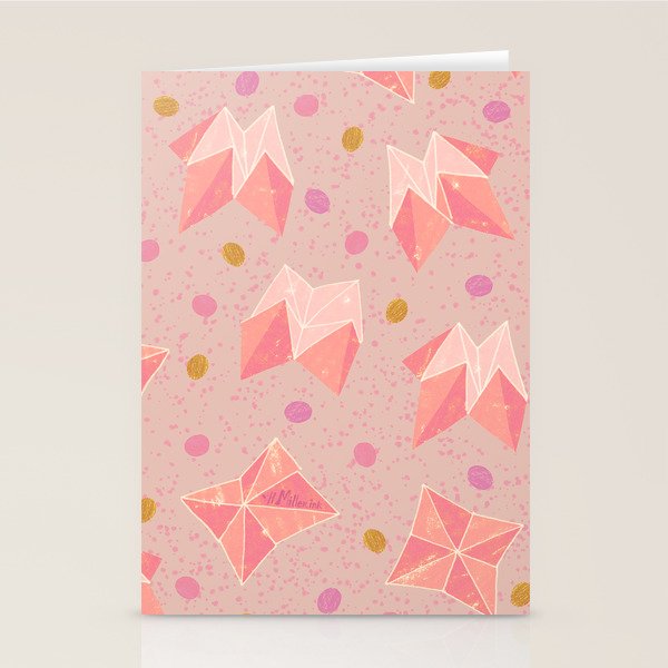 Origami Fortune Teller in Pastel Pink Stationery Card Gallery Image 1