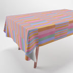 Mixed Stripes Pattern III 60s Rainbow Tablecloth Gallery Image 1