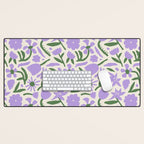 Vintage flower nature art pattern Desk Mat Gallery Image 1