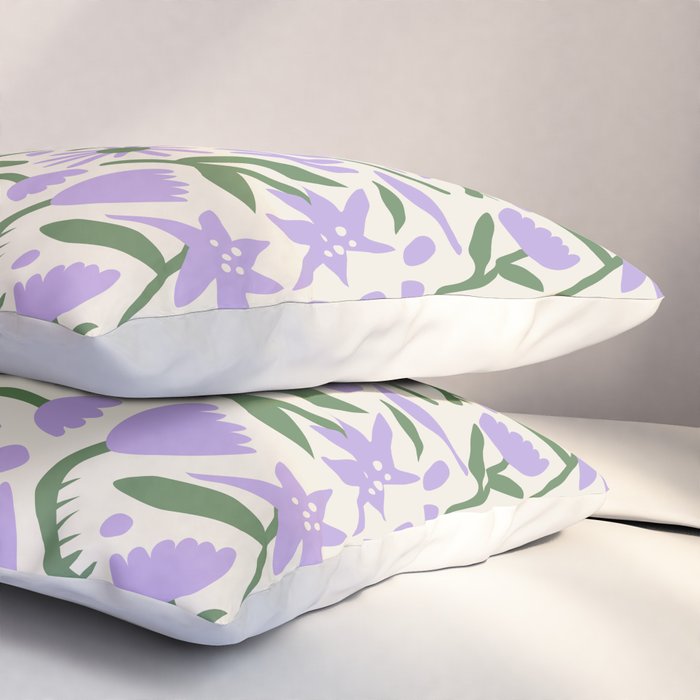 Vintage flower nature art pattern Pillow Sham Gallery Image 3