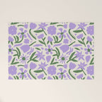 Vintage flower nature art pattern Welcome Mat Gallery Image 1