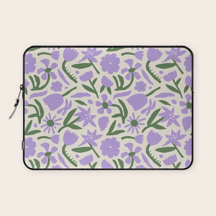 Vintage flower nature art pattern Laptop Sleeve Gallery Image 1