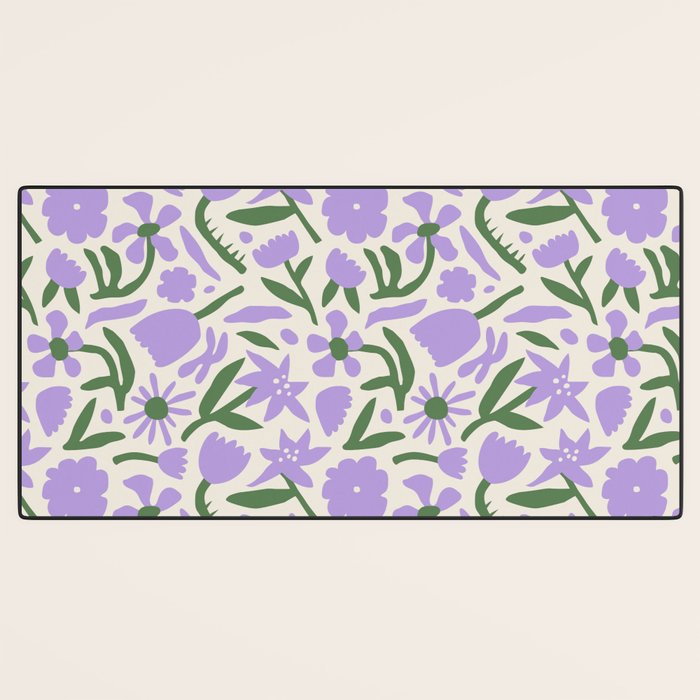 Vintage flower nature art pattern Desk Mat Gallery Image 3