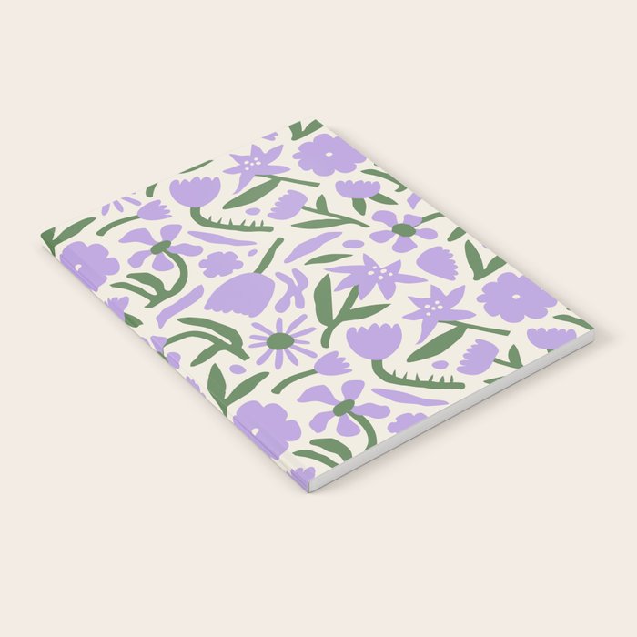 Vintage flower nature art pattern Notebook Gallery Image 2