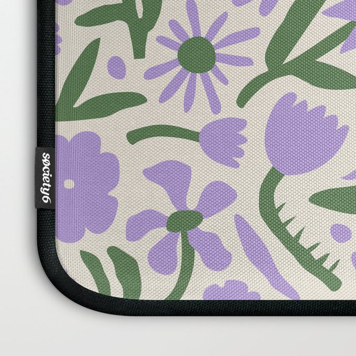 Vintage flower nature art pattern Laptop Sleeve Gallery Image 3