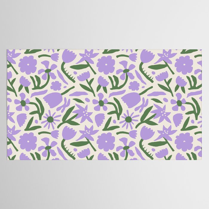 Vintage flower nature art pattern Tablecloth Gallery Image 2
