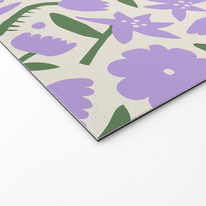 Vintage flower nature art pattern Welcome Mat Gallery Image 2
