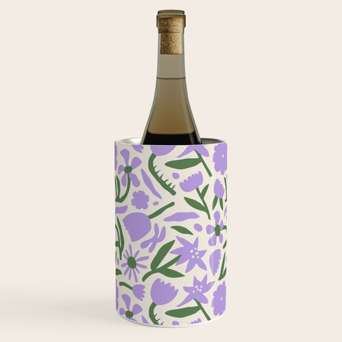 Vintage flower nature art pattern Wine Chiller Gallery Image 3
