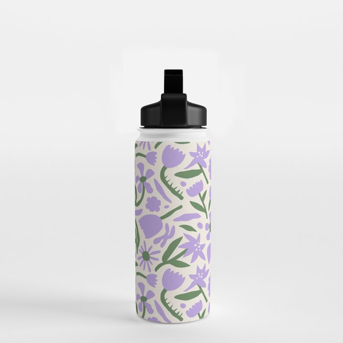 Vintage flower nature art pattern Water Bottle Gallery Image 2