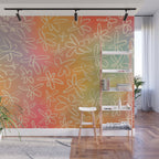 MISTY FIELD OF FLOWERS Wall Mural Gallery Image 1