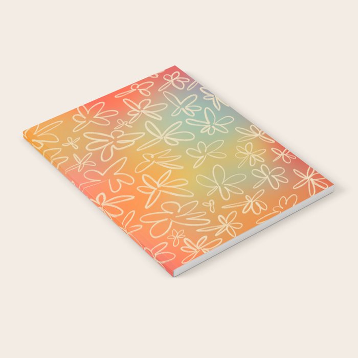 MISTY FIELD OF FLOWERS Notebook