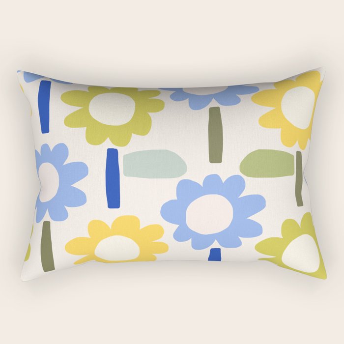 Lazy Daisy stitch - Spring Rectangular Pillow Gallery Image 1