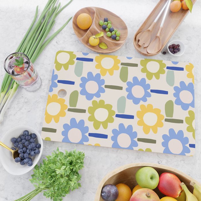 Lazy Daisy stitch - Spring Cutting Board Gallery Image 2