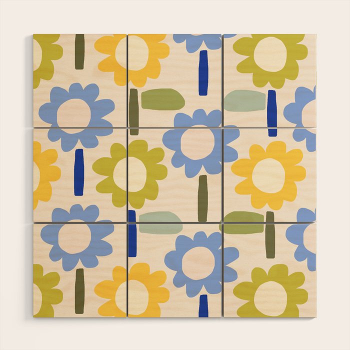 Lazy Daisy stitch - Spring Wood Wall Art Gallery Image 1