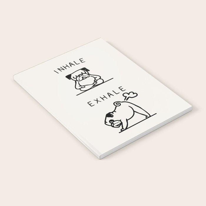 Inhale Exhale Pug Notebook Gallery Image 2