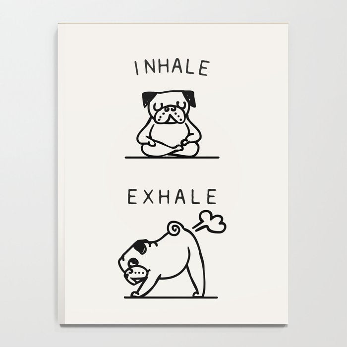 Inhale Exhale Pug Notebook Gallery Image 4