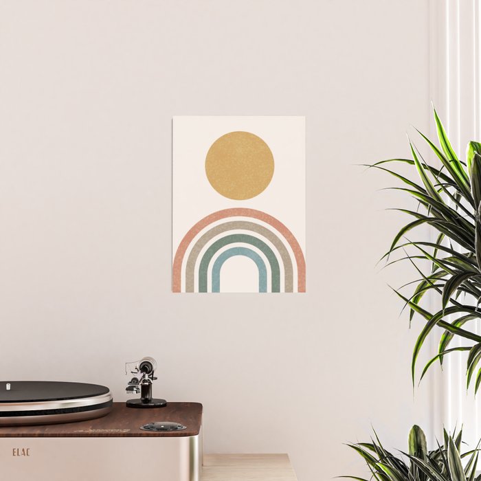 Mid-Century Modern Rainbow Poster Gallery Image 2