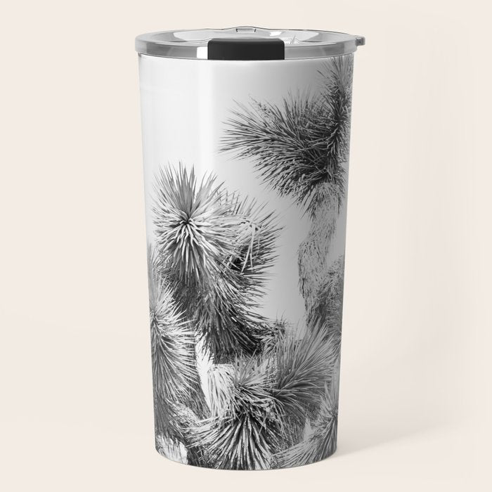 Twisted Joshua Tree - Black and White Photography Travel Mug Gallery Image 1