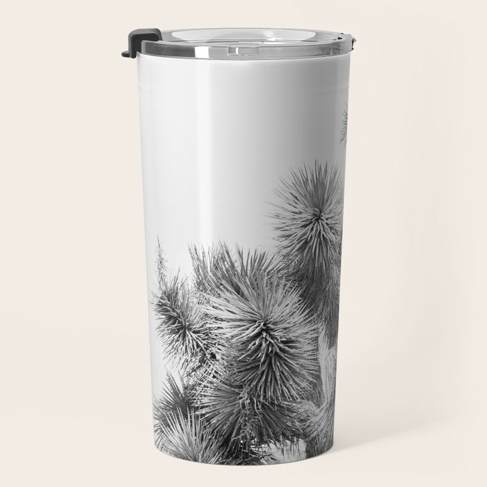 Twisted Joshua Tree - Black and White Photography Travel Mug Gallery Image 3