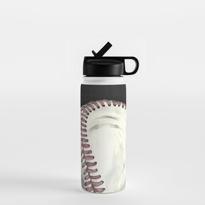 Vintage Baseball Art Water Bottle Gallery Image 1