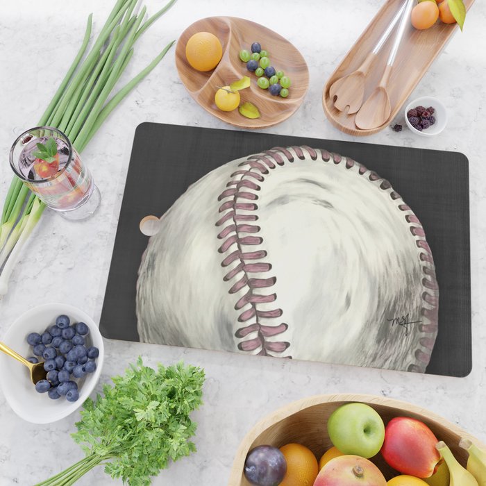 Vintage Baseball Art Cutting Board Gallery Image 2