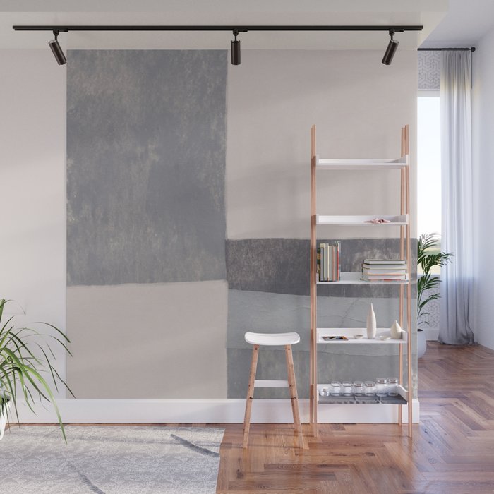 Gray Blocks #1 Wall Mural Gallery Image 1