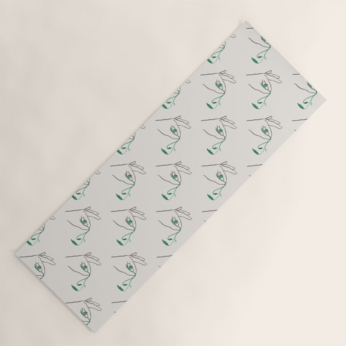 Lady green Yoga Mat Gallery Image 1