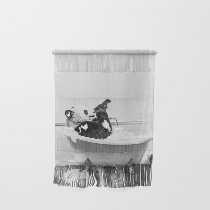 Panda Taking a Bath Wall Hanging Gallery Image 1