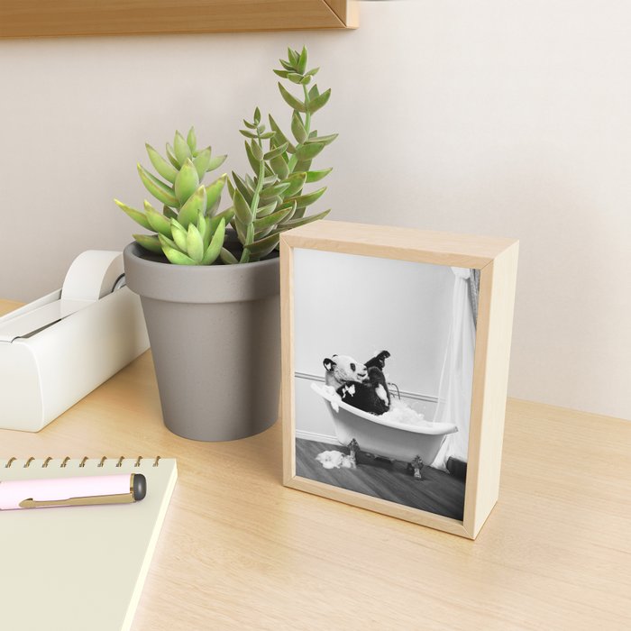 Panda Taking a Bath Mini Art Print Gallery Image 2