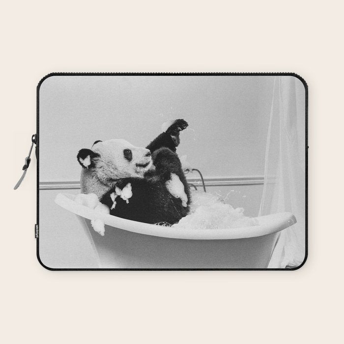 Panda Taking a Bath Laptop Sleeve Gallery Image 1