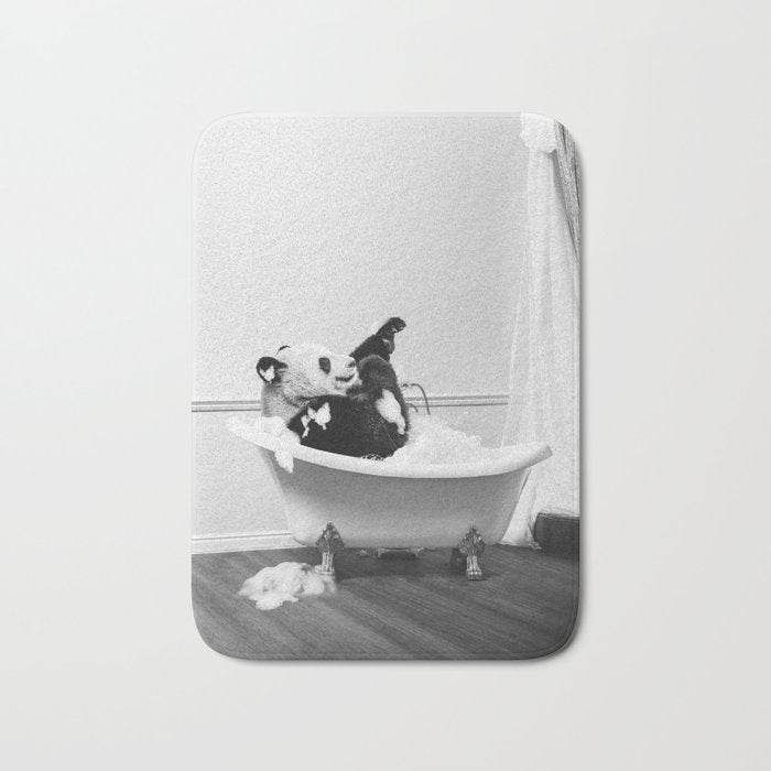Panda Taking a Bath Bath Mat Gallery Image 1