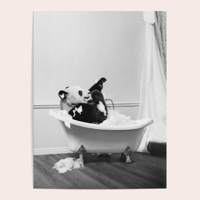 Panda Taking a Bath Poster Gallery Image 4