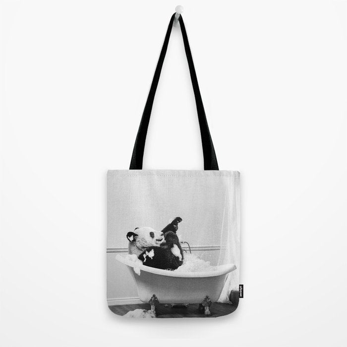 Panda Taking a Bath Tote Bag Gallery Image 2
