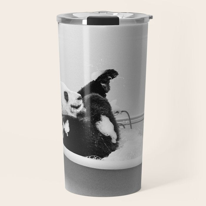 Panda Taking a Bath Travel Mug Gallery Image 1