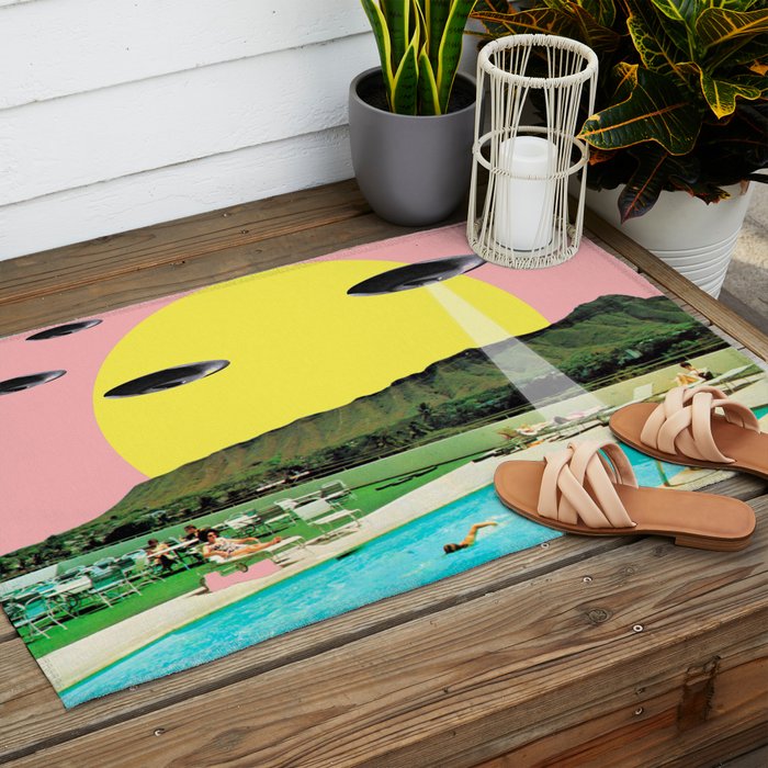 Invasion on vacation (Square) Outdoor Rug Gallery Image 2