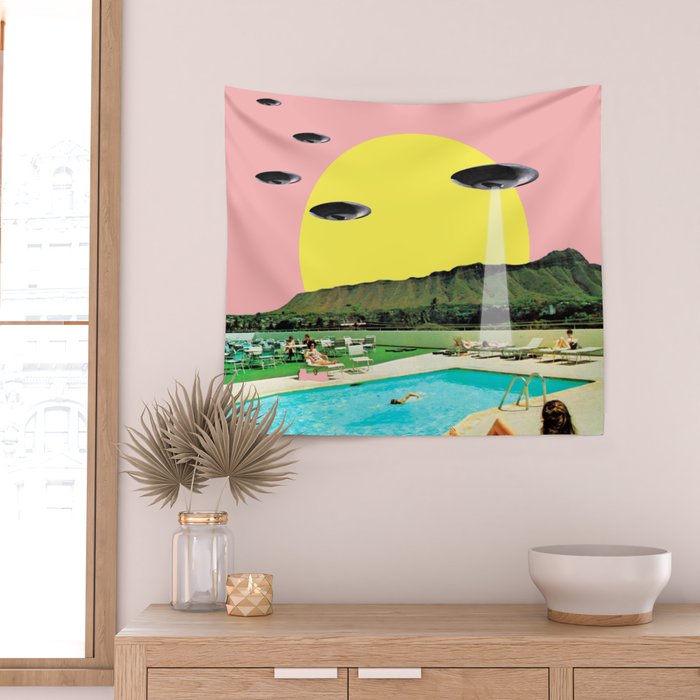 Invasion on vacation (Square) Wall Tapestry Gallery Image 2