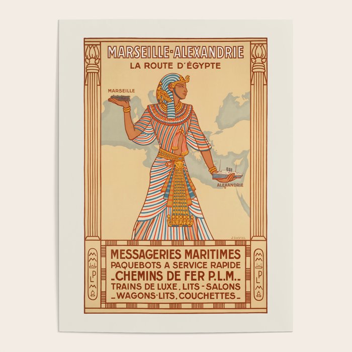 Vintage french travel poster - Marseille - Alexandria, 1920s Poster Gallery Image 4