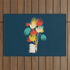 Hedgehog with flowers Outdoor Rug Gallery Image 1