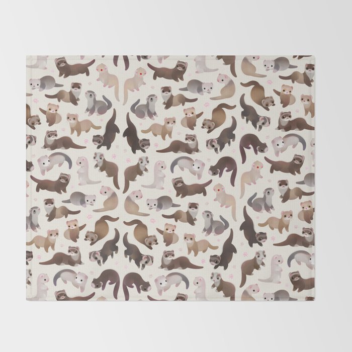 Ferret Throw Blanket Gallery Image 2