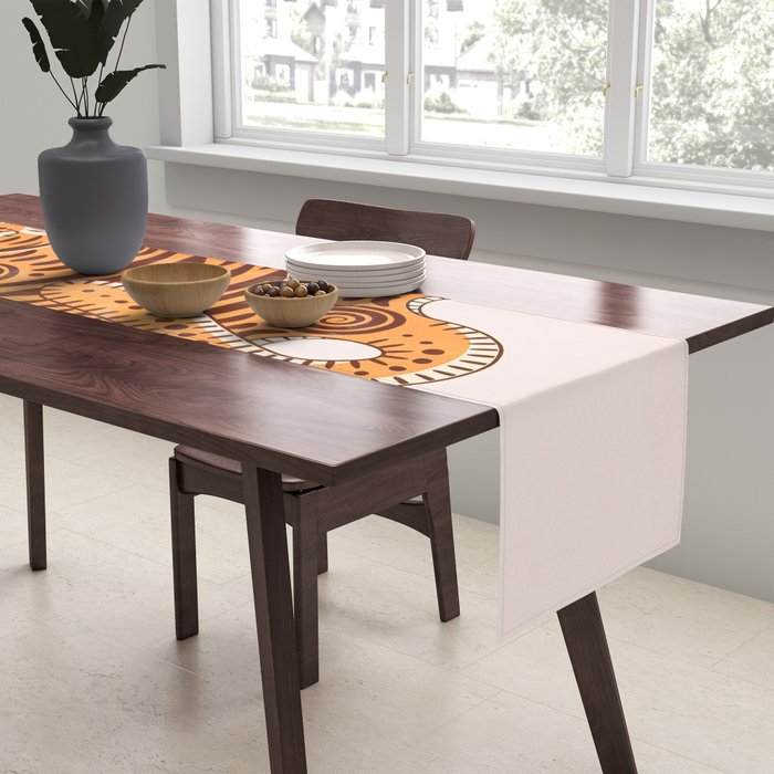 King Of The Jungle 03: Peach Tiger Edition Table Runner Gallery Image 2
