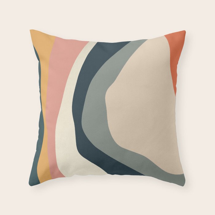 Plentiful - Modern Art Print Throw Pillow Gallery Image 1