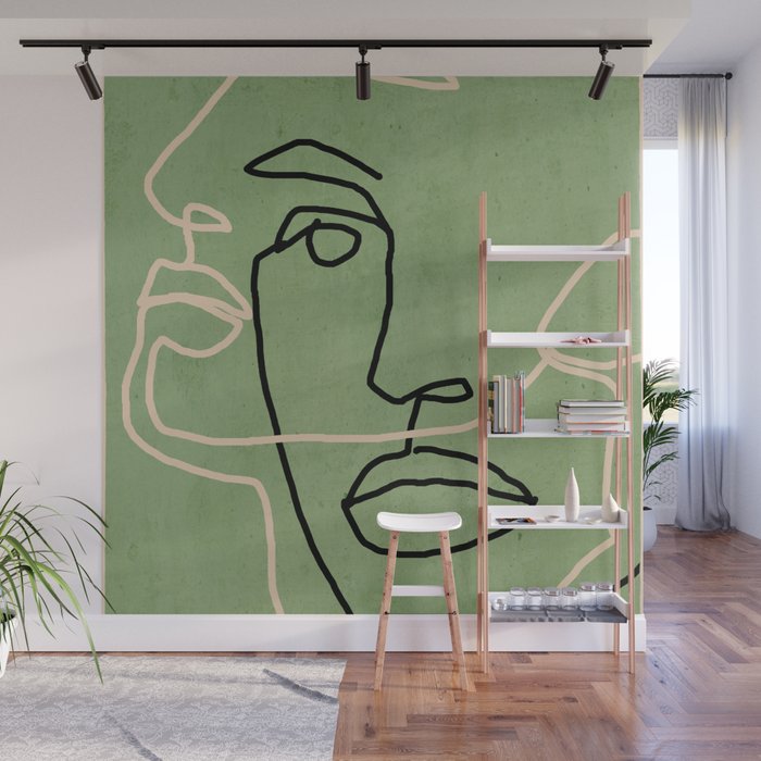 Abstract Face 6/4 Wall Mural Gallery Image 1