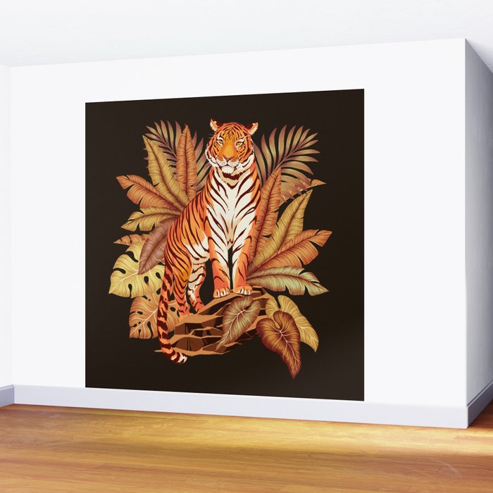 Autumn Jungle Tiger Wall Mural Gallery Image 2