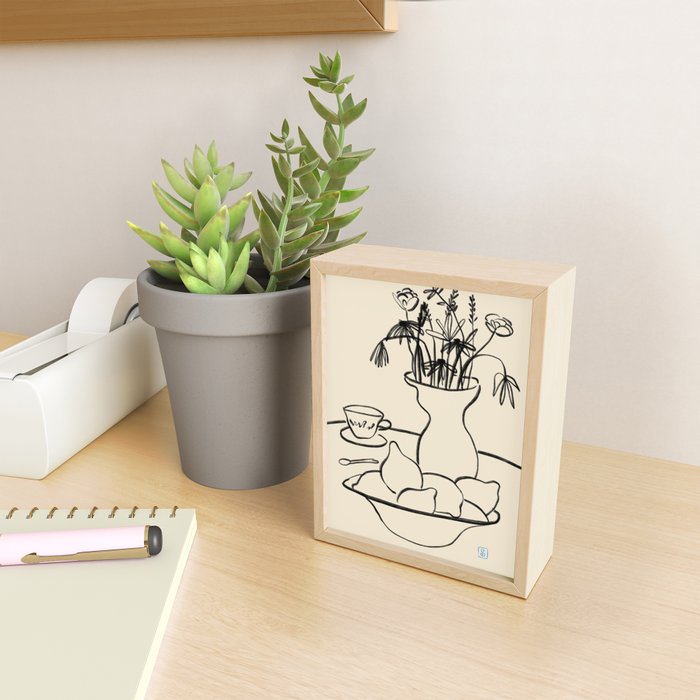 LEMONS AND FLOWERS Mini Art Print Gallery Image 2