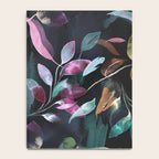 Midnight garden foliage Watercolor Leaves Dark Romantic botanical Jewel tones Notebook Gallery Image 4