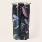 Midnight garden foliage Watercolor Leaves Dark Romantic botanical Jewel tones Travel Mug Gallery Image 1