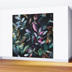 Midnight garden foliage Watercolor Leaves Dark Romantic botanical Jewel tones Wall Mural Gallery Image 2