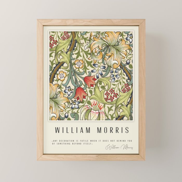 Modern poster-William Morris-Vegetable print 4. Mini Art Print Gallery Image 1