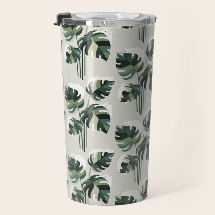 Cat and Plant 11 Pattern Travel Mug Gallery Image 3